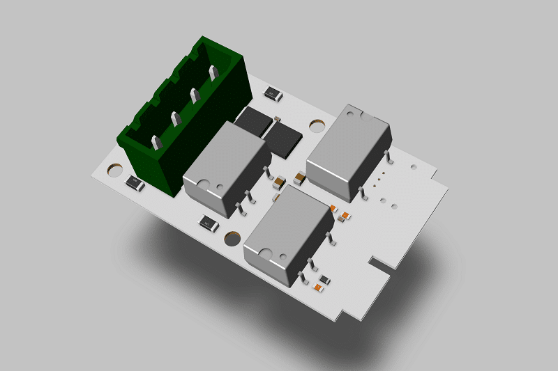 3D CAD-Modell einer elektronischen Baugruppe (miniPCIe)